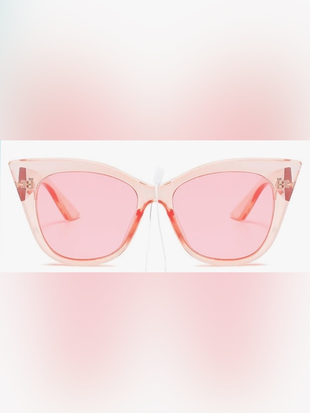 NWT Pink Translucent Cat-Eye Sunglasses by Glance Eyewear in the Star Shades